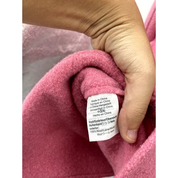 j. crew bright pink daphne italian boiled wool top coat - Picture 7 of 7